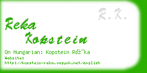 reka kopstein business card